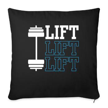 Lift Workout Weightlifting Gym Weightlifting - Housse de coussin décorative 45 x 45 cm - noir - Devant