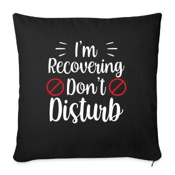 Je s’il vous plaît ne pas déranger la récupération - Housse de coussin décorative 45 x 45 cm - noir - Devant