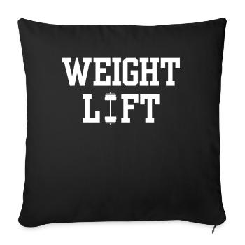 Weightlifting Workout Weightlifting Gym Fitness - Sofa pillowcase 17,3'' x 17,3'' (45 x 45 cm) - black - Front
