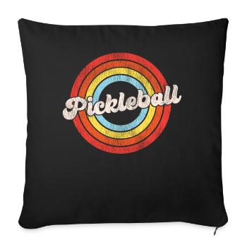 Pickleball Retro Vintage - Housse de coussin décorative 45 x 45 cm - noir - Devant