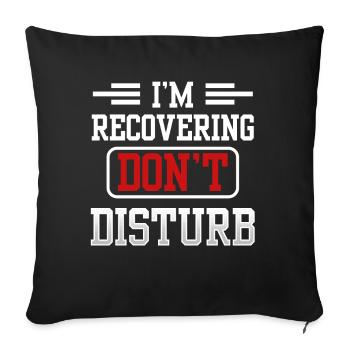 Je s’il vous plaît ne pas déranger la récupération - Housse de coussin décorative 45 x 45 cm - noir - Devant
