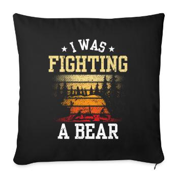 I have struggled with a bear recovery patient - Sofa pillowcase 17,3'' x 17,3'' (45 x 45 cm) - black - Front