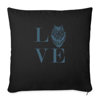 Love Maine Coon Cat Cat Breed Pet - Sofa pillowcase 17,3'' x 17,3'' (45 x 45 cm) - black - Front