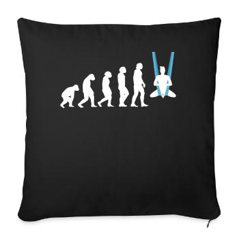 Evolution Of An Aerialist - Aerial Silk - Sofakissenbezug 45 x 45 cm - Schwarz - Vorne