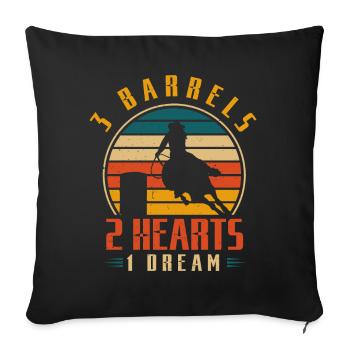 3 Barils 2 Cœurs 1 Rêve - Housse de coussin décorative 45 x 45 cm - noir - Devant