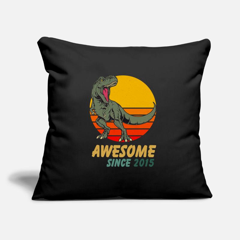Dinosaur Trex Awesome Since 2015 Sofa pillowcase 17,3'' x 17,3'' (45 x 45 cm)