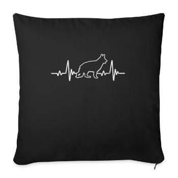 German Shepherd Dog Pet Dogs Gift - Sofa pillowcase 17,3'' x 17,3'' (45 x 45 cm) - black - Front