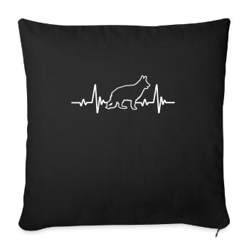 Berger allemand - Housse de coussin décorative 45 x 45 cm - noir - Devant