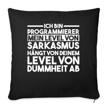 Programmieren Entwickler Coder Programmierer - Sofakissenbezug 45 x 45 cm - Schwarz - Vorne