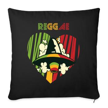 Good Vibes Only Reggae Alien Jamaica Souvenir Rest - Housse de coussin décorative 45 x 45 cm - noir - Devant