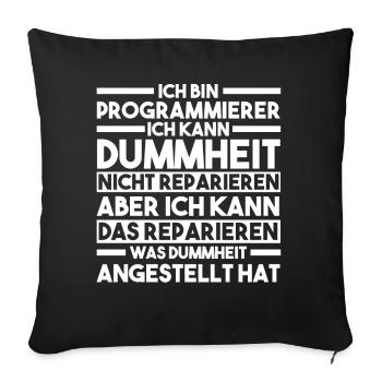 Programmieren Entwickler Coder Programmierer - Sofakissenbezug 45 x 45 cm - Schwarz - Vorne