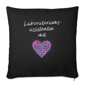 MTLA Medizinisch Technische Chemielaborantin - Sofakissenbezug 45 x 45 cm - Schwarz - Vorne