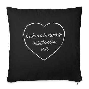 Laboratorium Assistentin Auszubildende Laborantin - Sofakissenbezug 45 x 45 cm - Schwarz - Vorne