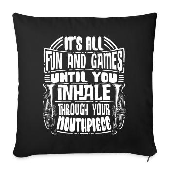 Trumpeter Trumpet Instrument Brass Music - Sofa pillowcase 17,3'' x 17,3'' (45 x 45 cm) - black - Front