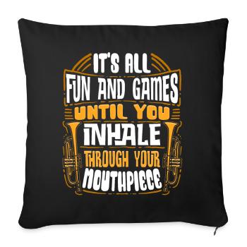 Trumpeter Trumpet Instrument Brass Music - Sofa pillowcase 17,3'' x 17,3'' (45 x 45 cm) - black - Front