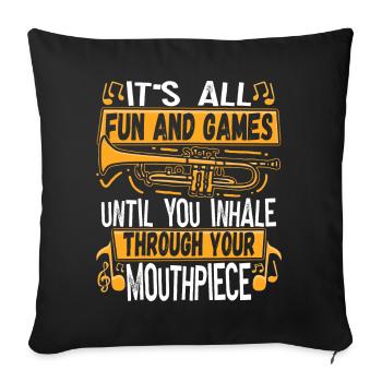 Trumpeter Trumpet Instrument Brass Music - Sofa pillowcase 17,3'' x 17,3'' (45 x 45 cm) - black - Front