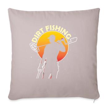 Détection de métaux de pêche à la saleté - Housse de coussin décorative 45 x 45 cm - taupe clair - Devant