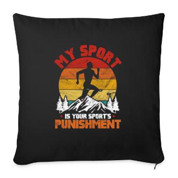 Running Runner Jogging Jogging Runner Gift - Sofa pillowcase 17,3'' x 17,3'' (45 x 45 cm) - black - Front