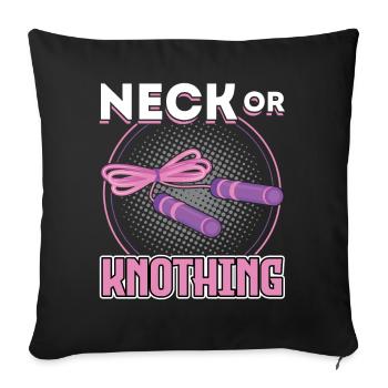 Neck Or Knothing - Jump Rope - Sofakissenbezug 45 x 45 cm - Schwarz - Vorne