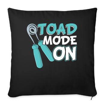 Mode Crapaud activé - Corde à sauter - Housse de coussin décorative 45 x 45 cm - noir - Devant