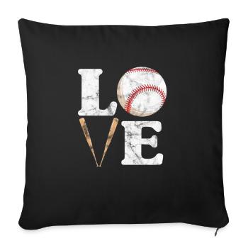 Softball - Housse de coussin décorative 45 x 45 cm - noir - Devant