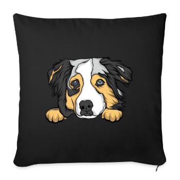 Dog - Sofa pillowcase 17,3'' x 17,3'' (45 x 45 cm) - black - Front
