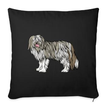 Chien - Housse de coussin décorative 45 x 45 cm - noir - Devant