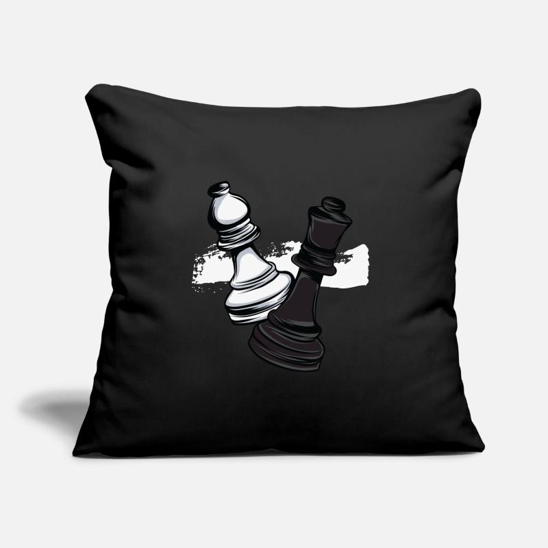 Dames de coureur d’échecs Housse de coussin décorative 45 x 45 cm