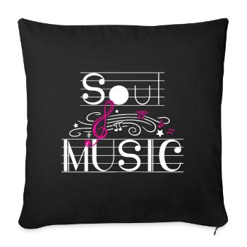 Soul Music Afro Soul Music Sheet Music Music Lovers Mu - Sofa pillowcase 17,3'' x 17,3'' (45 x 45 cm) - black - Front