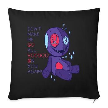 Voodoo to you! Creepy Halloween witchcraft - Sofa pillowcase 17,3'' x 17,3'' (45 x 45 cm) - black - Front