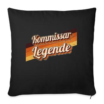 Polizisten Geburtstag als Legende geboren - Sofakissenbezug 45 x 45 cm - Schwarz - Vorne