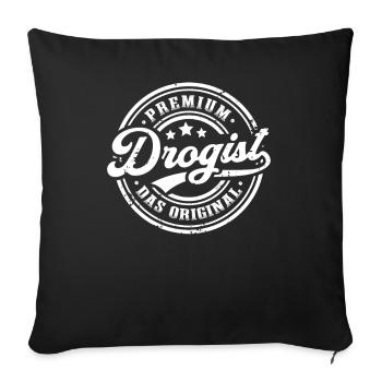 Drogist Original Lustiges Drogisten - Sofakissenbezug 45 x 45 cm - Schwarz - Vorne