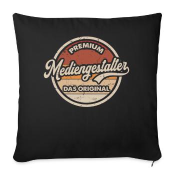Mediengestalter Original Mediengestaltung - Sofakissenbezug 45 x 45 cm - Schwarz - Vorne
