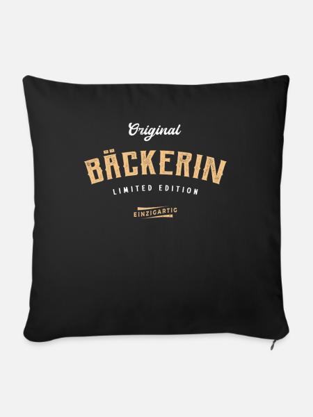 Bäckerin Limited Edition - Sofakissenbezug 45 x 45 cm - Schwarz