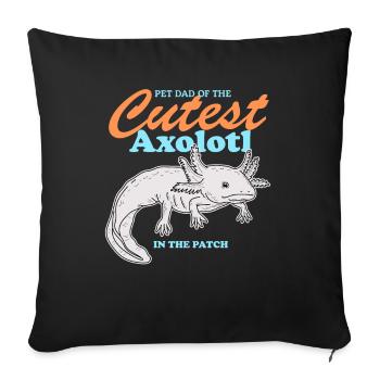 Axolotl Papa Axolotl’s Tail Amphibian Cadeau - Housse de coussin décorative 45 x 45 cm - noir - Devant