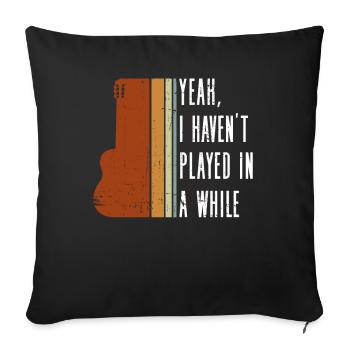 Guitare acoustique Guitariste Guitariste Guitariste Drôle - Housse de coussin décorative 45 x 45 cm - noir - Devant