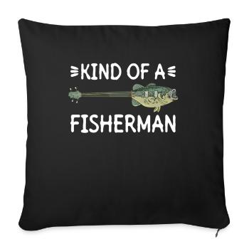 Kind Of A Fisherman - bassiste - Housse de coussin décorative 45 x 45 cm - noir - Devant