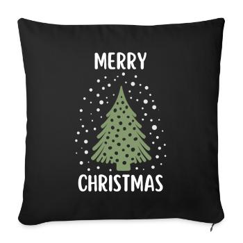 Merry Christmas Funny Christmas Shirt - Sofa pillowcase 17,3'' x 17,3'' (45 x 45 cm) - black - Front