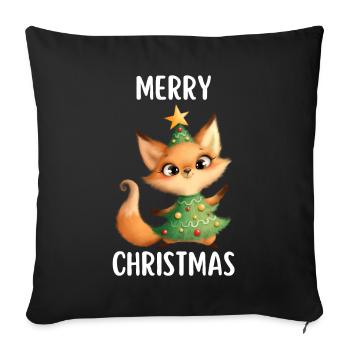 Merry Christmas Funny Christmas Shirt - Sofa pillowcase 17,3'' x 17,3'' (45 x 45 cm) - black - Front