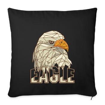 Eagle Nature Fauconnerie de montagne Oiseaux de proie Faucon autour des palombes - Housse de coussin décorative 45 x 45 cm - noir - Devant