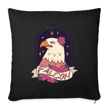 Eagle Brave Ornithologue Fauconnerie Fauconnerie Faucon Faucon Vö - Housse de coussin décorative 45 x 45 cm - noir - Devant