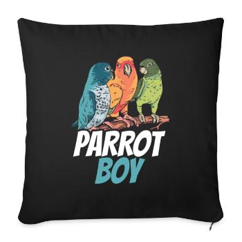 Parrot Young Parrot Young Parrots Animal Cute - Sofa pillowcase 17,3'' x 17,3'' (45 x 45 cm) - black - Front