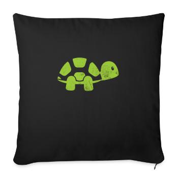 Turtle - Sofa pillowcase 17,3'' x 17,3'' (45 x 45 cm) - black - Front