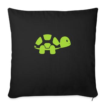 Turtle Turtle Sea Sea Creatures Gift - Sofa pillowcase 17,3'' x 17,3'' (45 x 45 cm) - black - Front