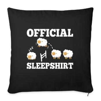 Official sleepshirt Sheep - Sofa pillowcase 17,3'' x 17,3'' (45 x 45 cm) - black - Front
