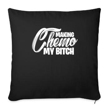 Krebs Krank Krankheit Kampf Geschenk - Sofakissenbezug 45 x 45 cm - Schwarz - Vorne