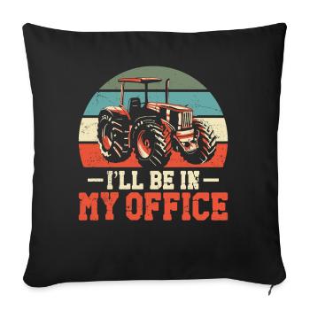 Farming Farmer Vintage Tractor - Sofa pillowcase 17,3'' x 17,3'' (45 x 45 cm) - black - Front