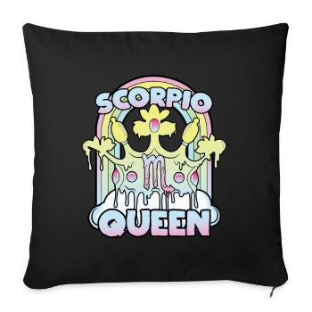 Skorpion Queen - Sofakissenbezug 45 x 45 cm - Schwarz - Vorne