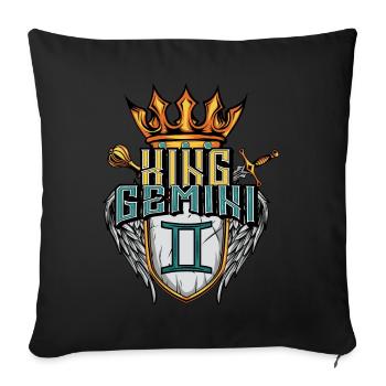 Signe du zodiaque des Gémeaux - Housse de coussin décorative 45 x 45 cm - noir - Devant