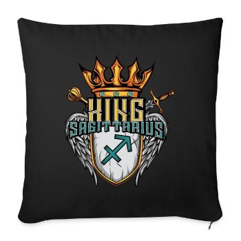 Sagittarius Zodiac Sign - Sofa pillowcase 17,3'' x 17,3'' (45 x 45 cm) - black - Front